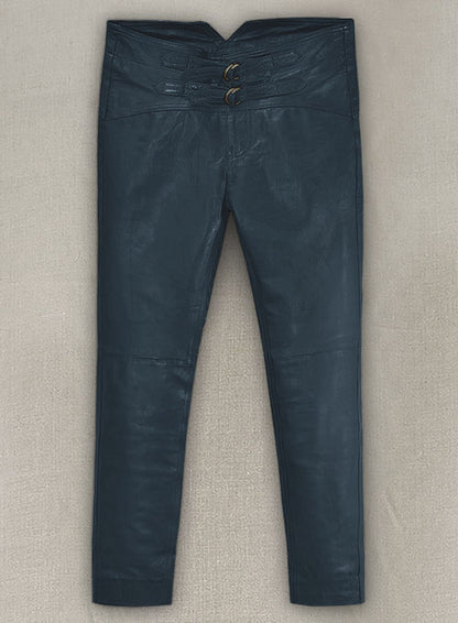 Soft Winsor Blue Jim Morrison Leather Pants - LeatherCult