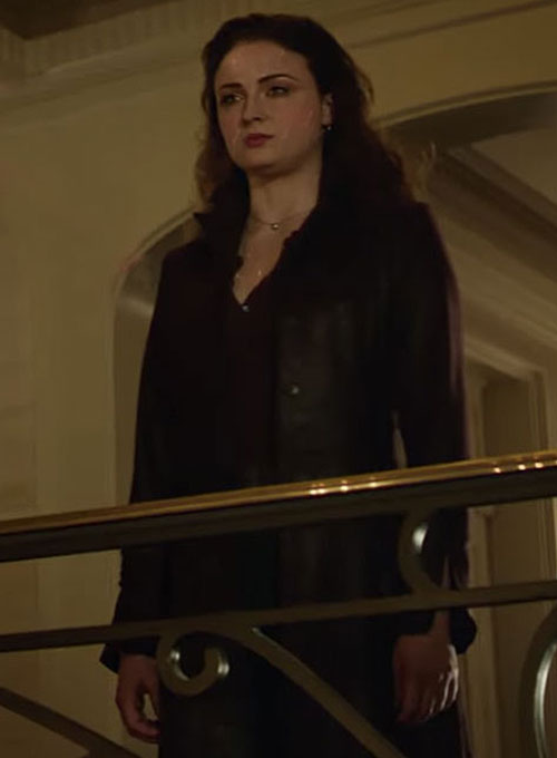 Sophie Turner Dark Phoenix Leather Long Coat - LeatherCult