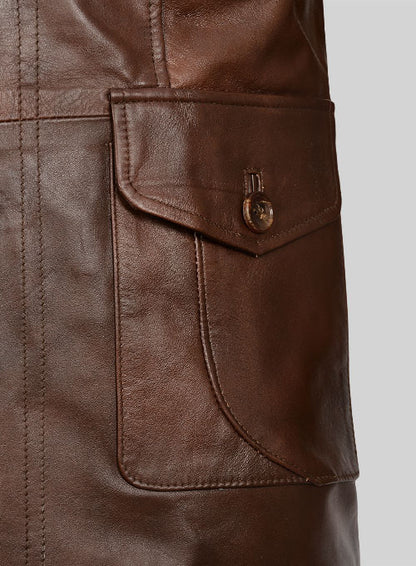 Spanish Brown Leather Blazer - #716 - LeatherCult