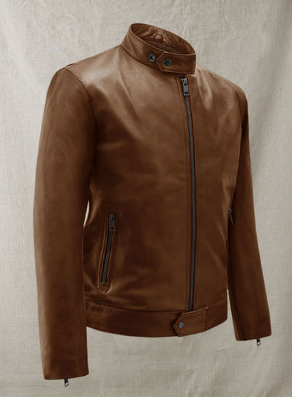 Spanish Brown Michael Fassbender Leather Jacket #2 - LeatherCult
