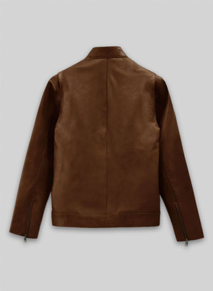 Spanish Brown Michael Fassbender Leather Jacket #2