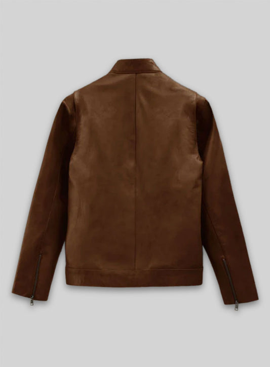 Spanish Brown Michael Fassbender Leather Jacket #2