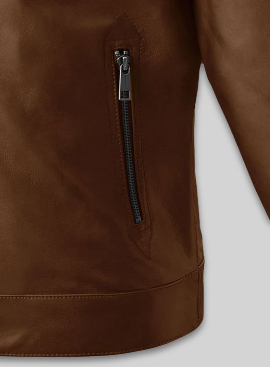 Spanish Brown Michael Fassbender Leather Jacket #2