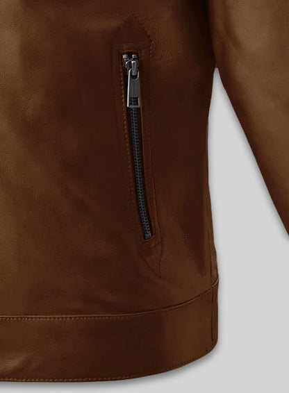 Spanish Brown Michael Fassbender Leather Jacket #2