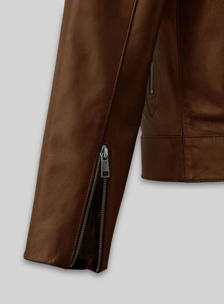 Spanish Brown Michael Fassbender Leather Jacket #2