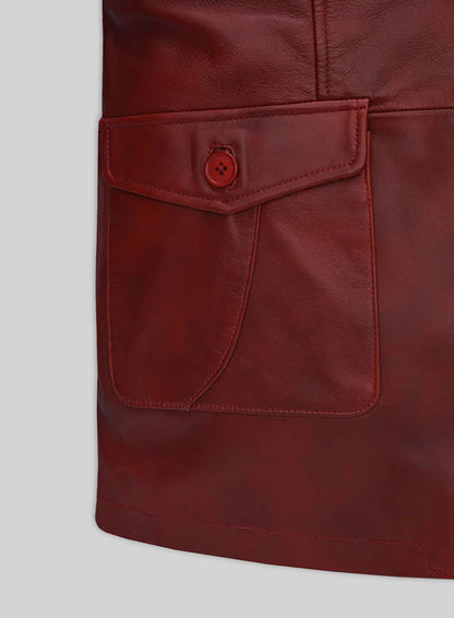 Spanish Red Leather Blazer - #716
