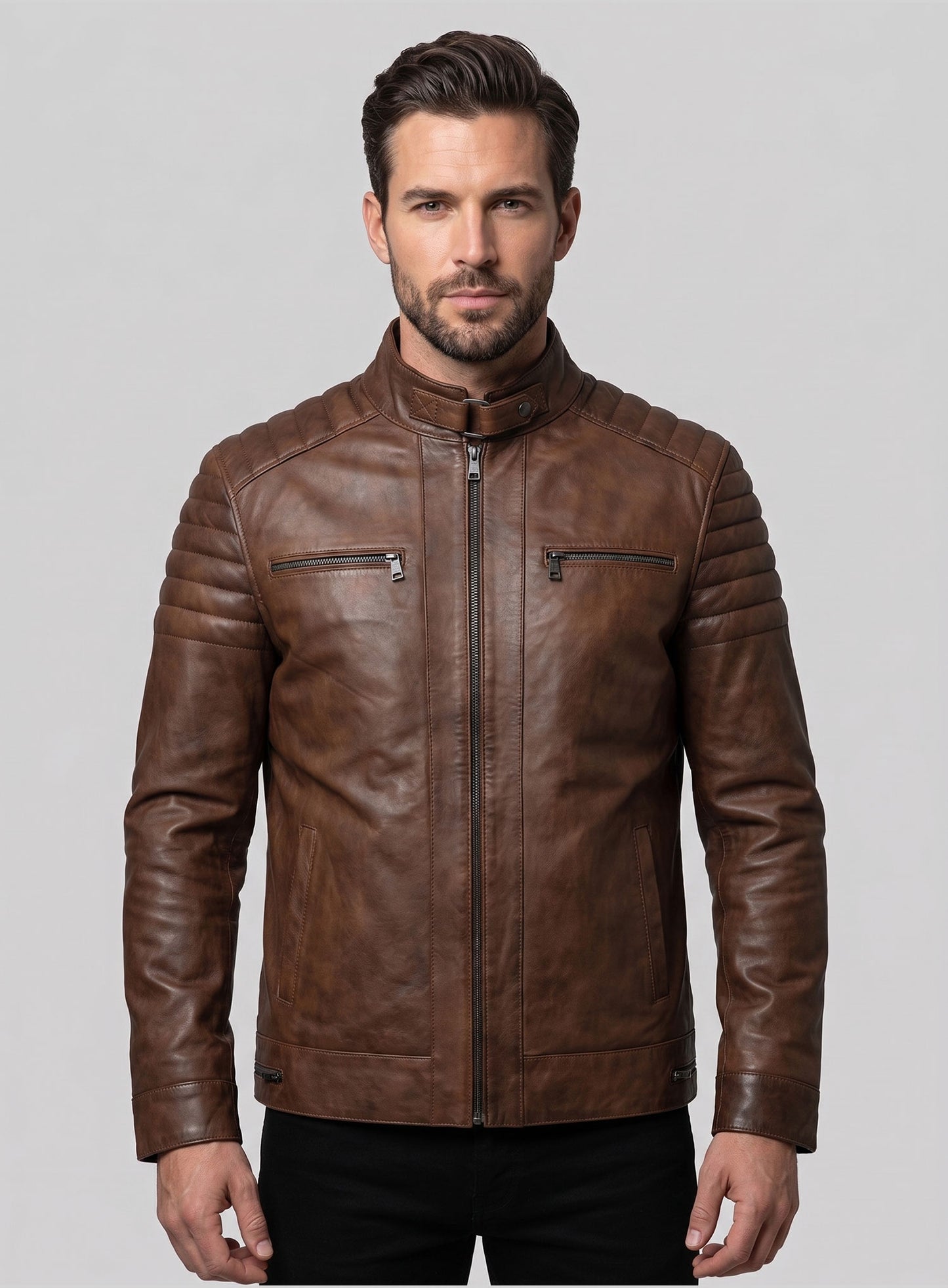 Spanish Brown Andrew Tate Leather Jacket