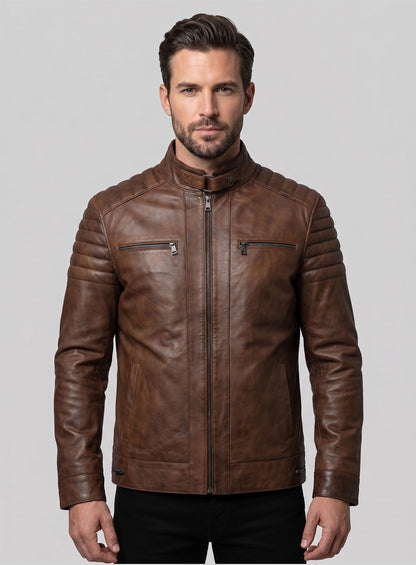 Spanish Brown Andrew Tate Leather Jacket