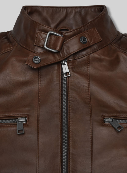 Spanish Brown Andrew Tate Leather Jacket