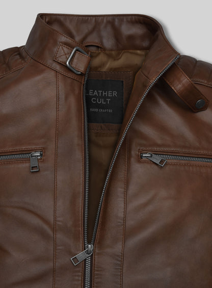 Spanish Brown Andrew Tate Leather Jacket