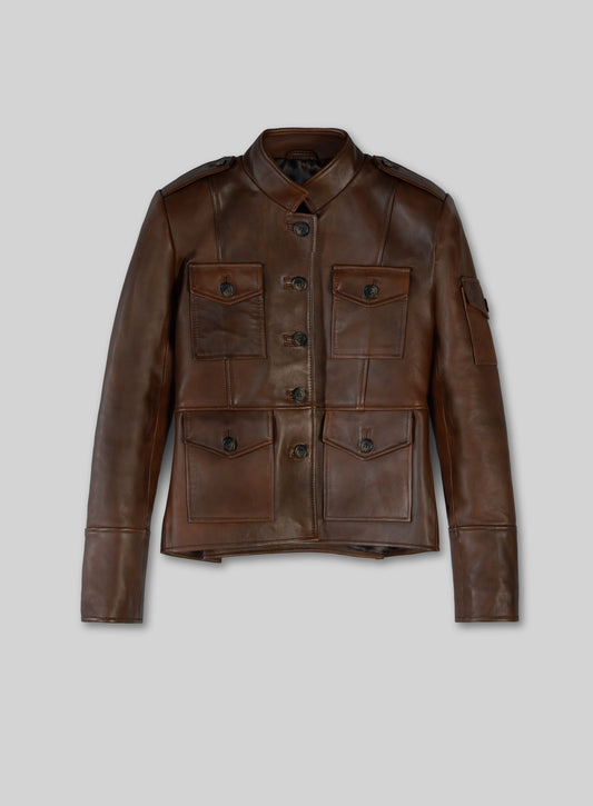 Spanish Brown Katherine Heigl Leather Jacket