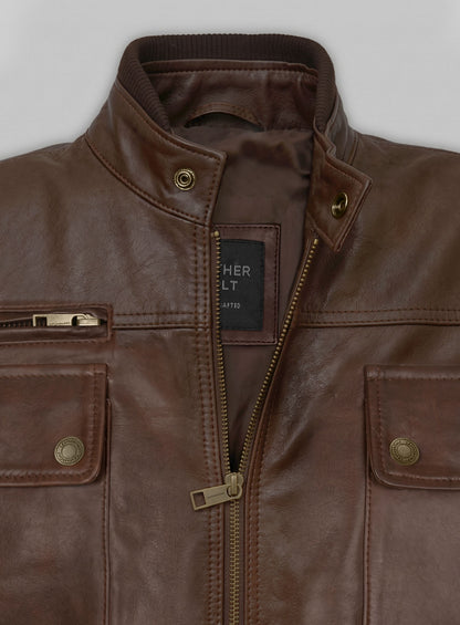 Spanish Brown Leather Jacket # 94