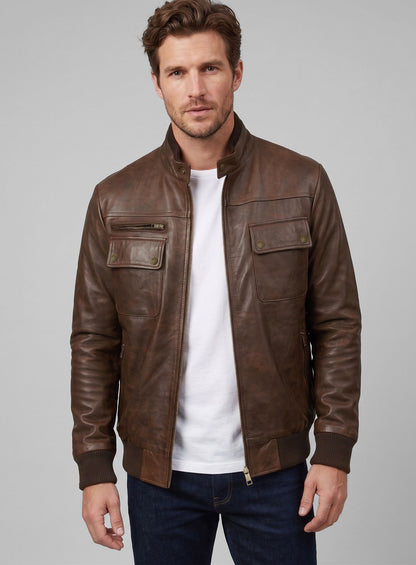 Spanish Brown Leather Jacket # 94