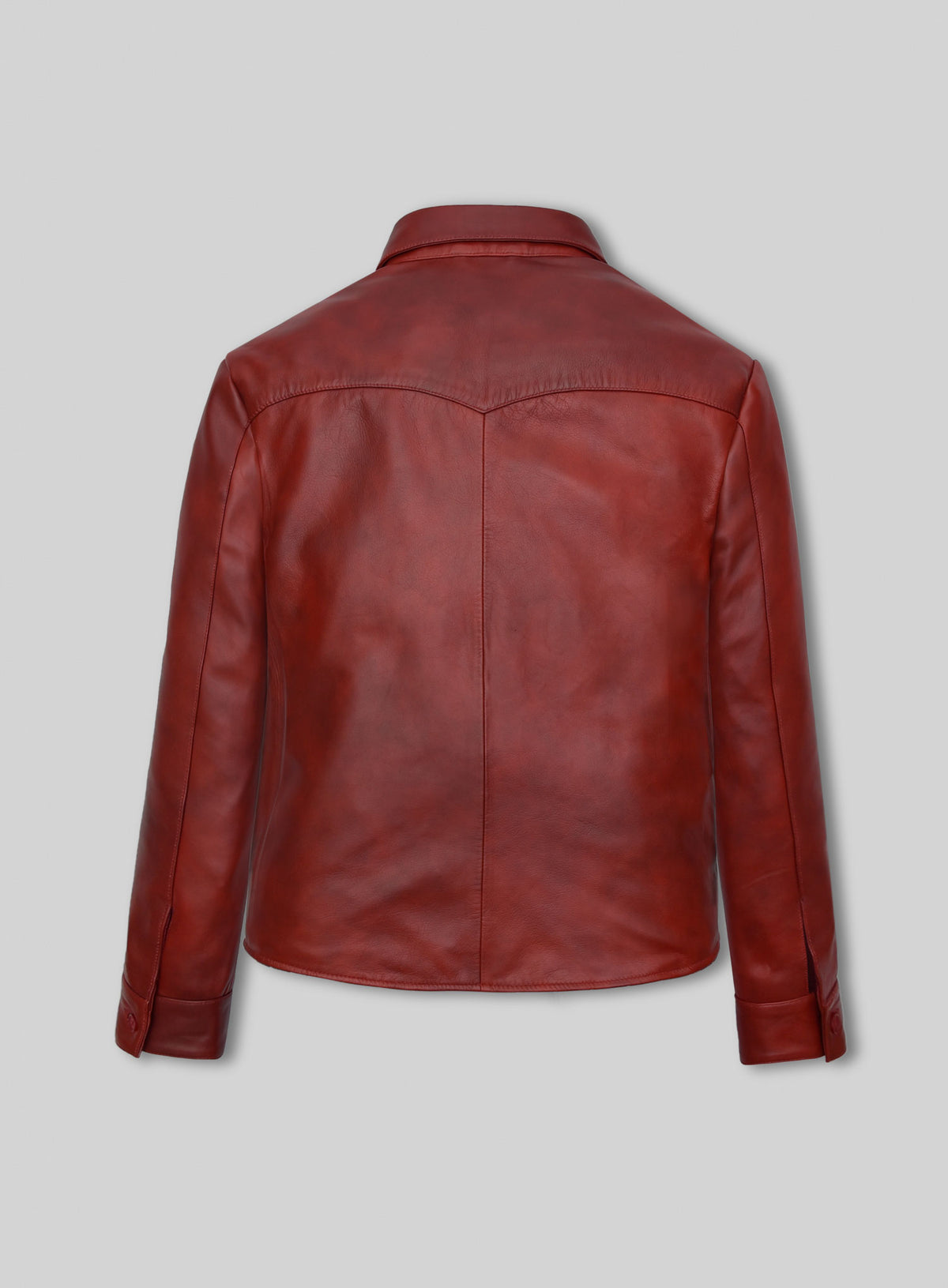 Spanish Red Classic Leather Shirt