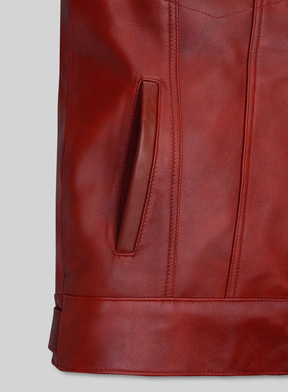 Spanish Red Leather Jacket #135