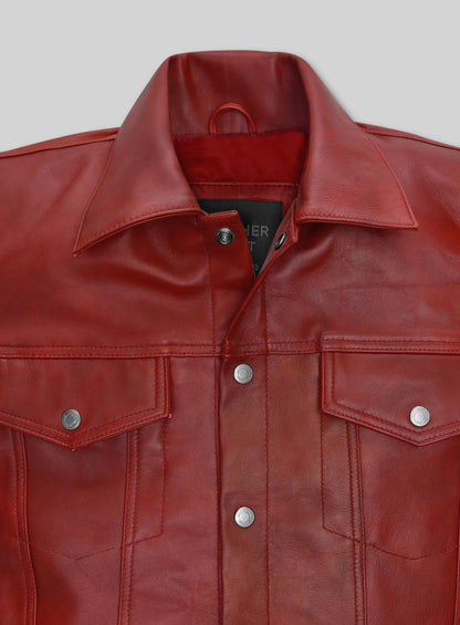 Spanish Red Leather Jacket #135
