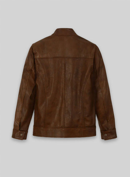 Spanish Brown Ryan Reynolds Blade Trinity Leather Jacket