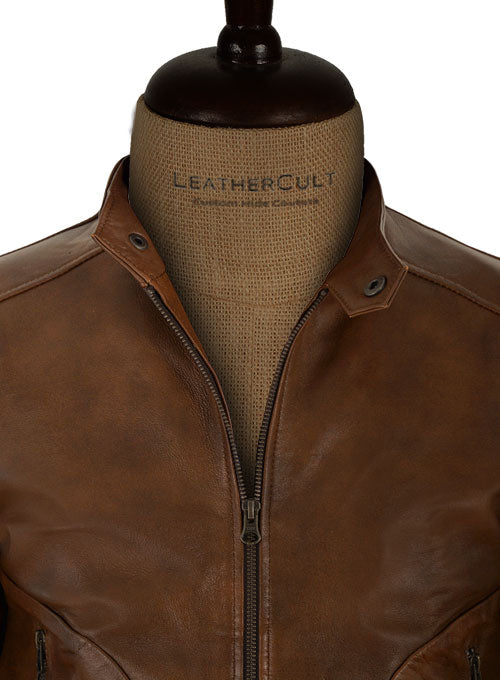 Spanish Brown Ryan Reynolds Blade Trinity Leather Jacket - LeatherCult