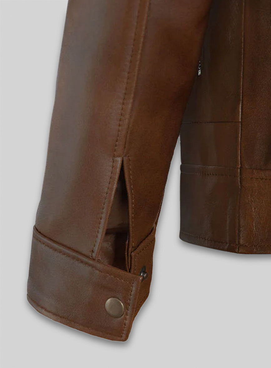 Spanish Brown Ryan Reynolds Blade Trinity Leather Jacket