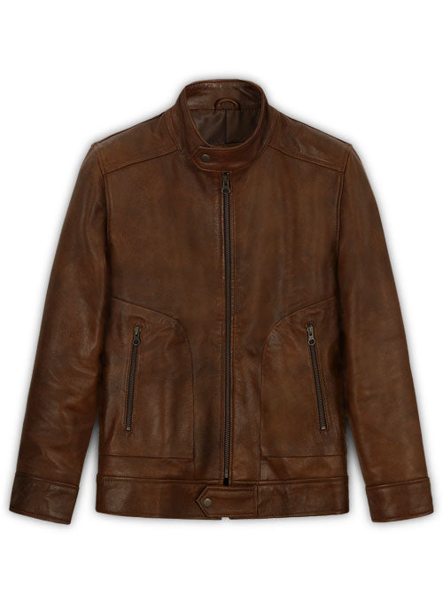 Spanish Brown Ryan Reynolds Blade Trinity Leather Jacket - LeatherCult