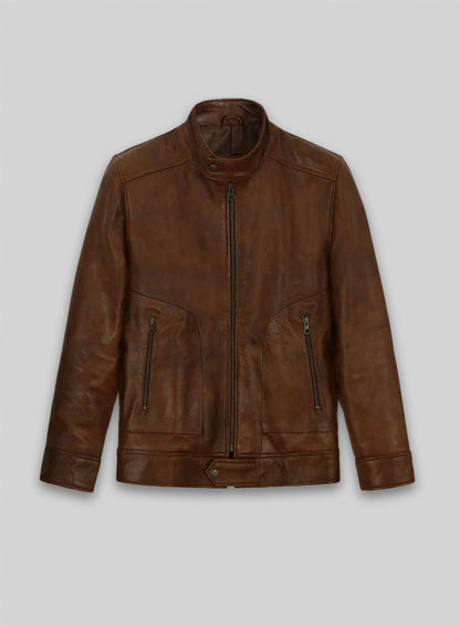 Spanish Brown Ryan Reynolds Blade Trinity Leather Jacket