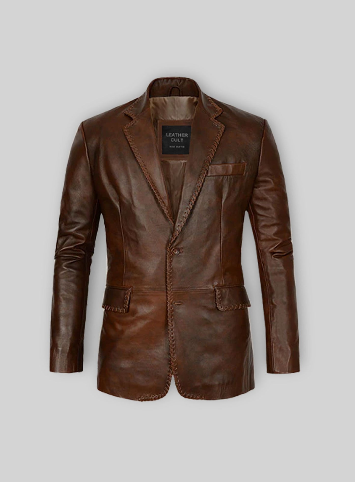 Spanish Brown Medieval Leather Blazer