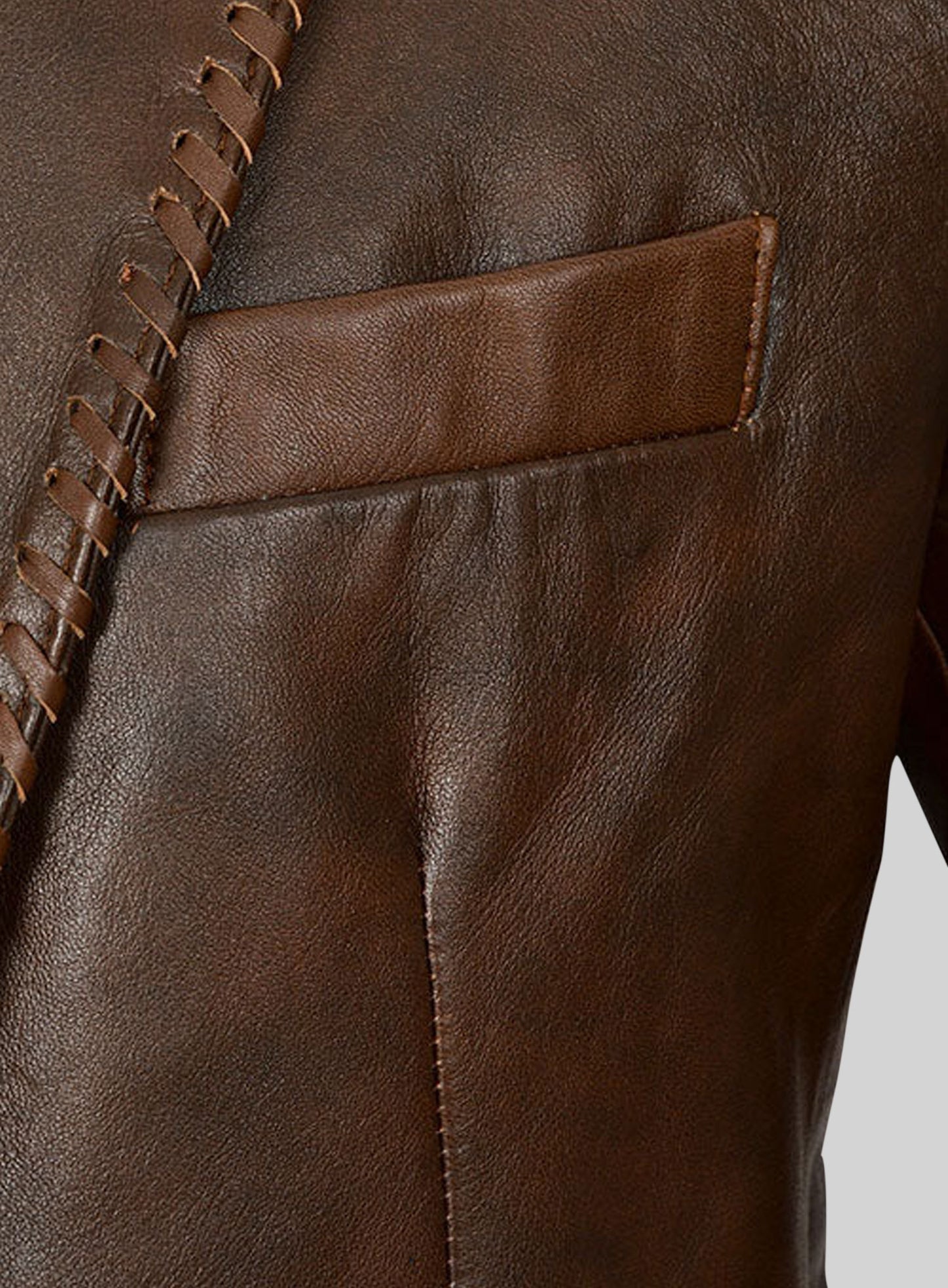 Spanish Brown Medieval Leather Blazer