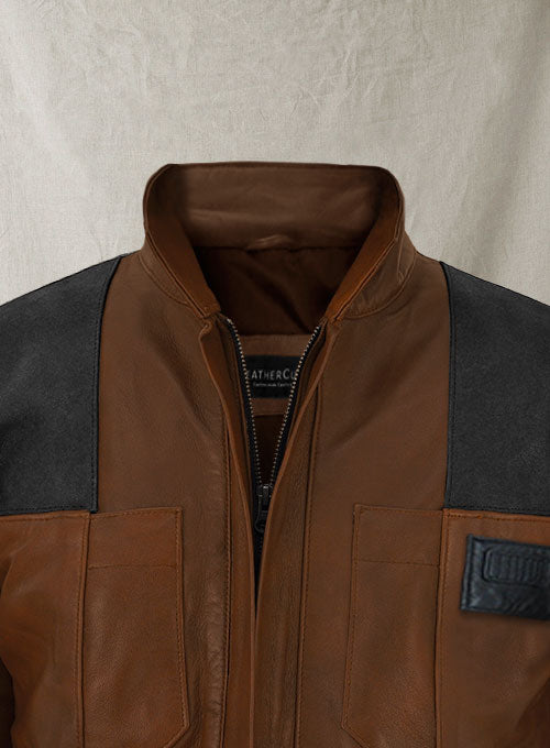 Spanish Brown Alden Ehrenreich Solo Leather Jacket - LeatherCult