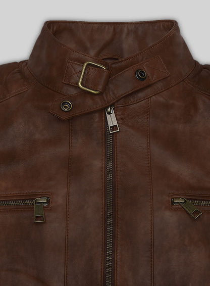 Spanish Brown Andrew Tate Leather Jacket