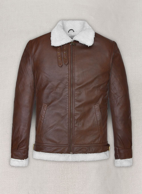 B3 Aviator Spanish Brown Leather Jacket - LeatherCult