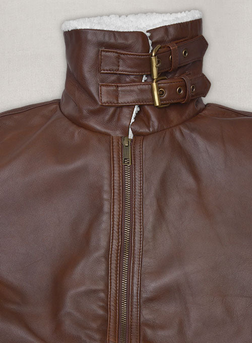 B3 Aviator Spanish Brown Leather Jacket - LeatherCult