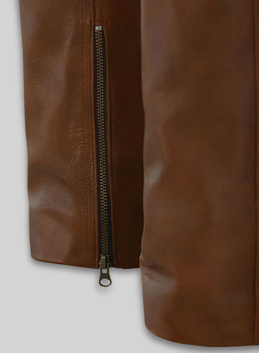 Spanish Brown Gigi Hadid Leather Pants