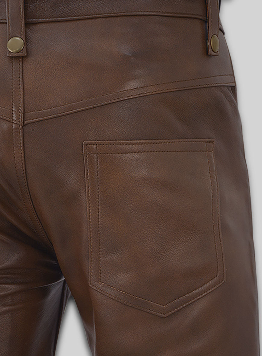 Spanish Brown Gigi Hadid Leather Pants