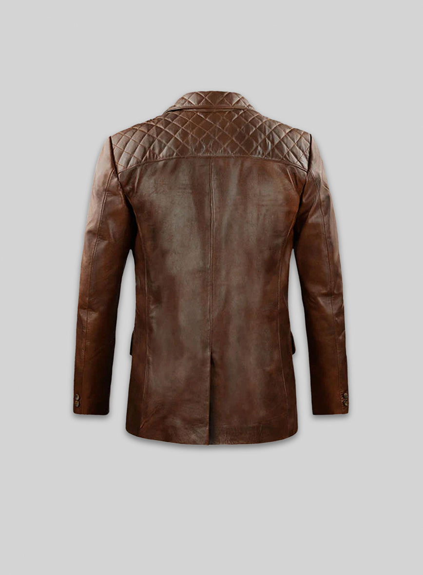 Spanish Brown Harper Leather Blazer
