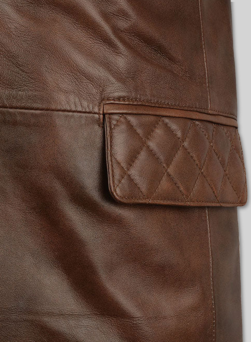 Spanish Brown Harper Leather Blazer