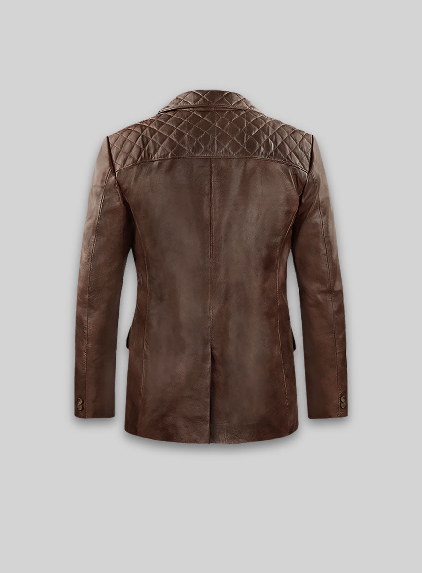 Spanish Brown Harper Leather Blazer