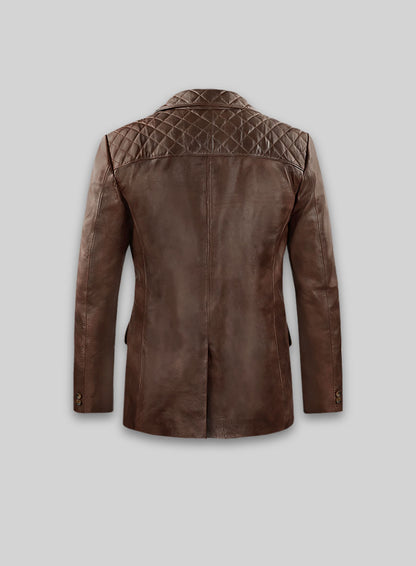 Spanish Brown Harper Leather Blazer