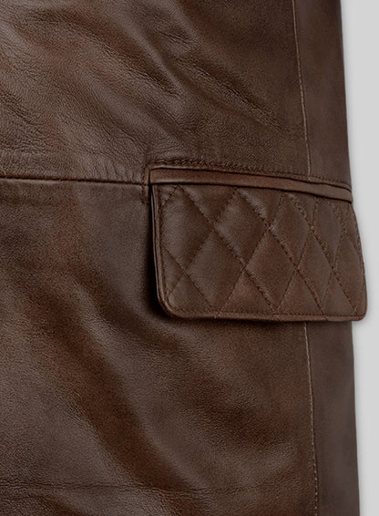 Spanish Brown Harper Leather Blazer