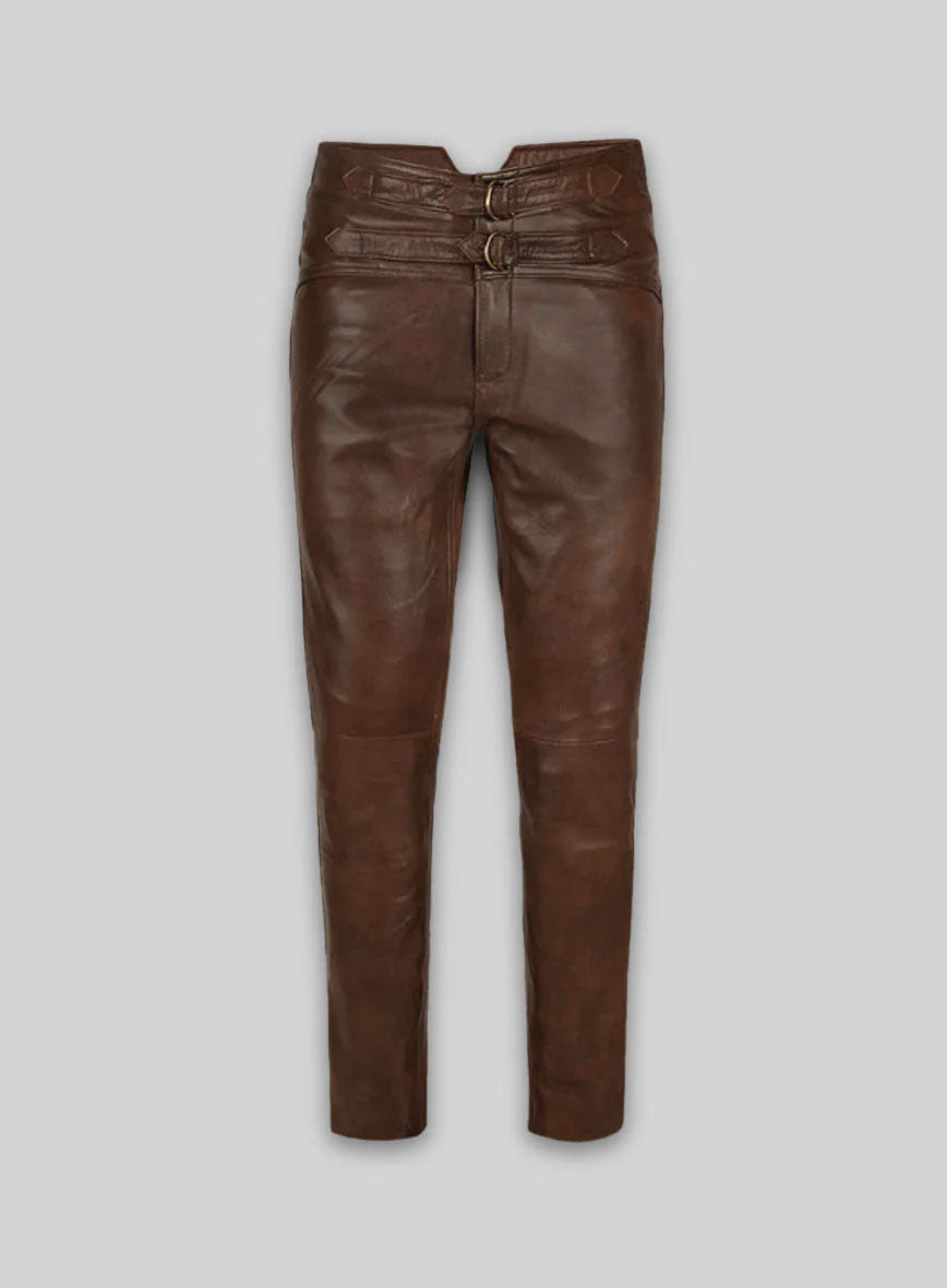 Spanish Brown Jim Morrison Leather Pants