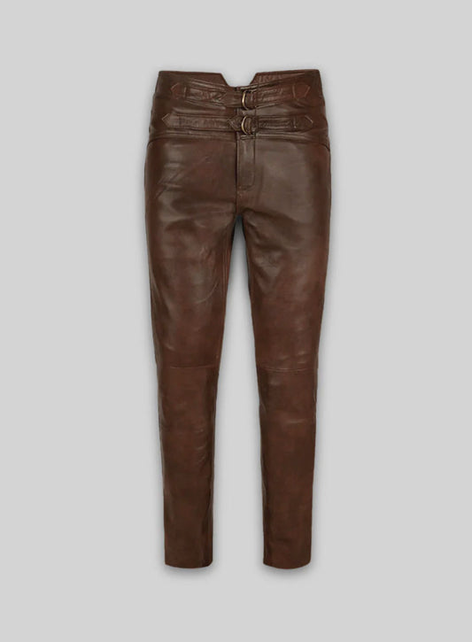 Spanish Brown Jim Morrison Leather Pants