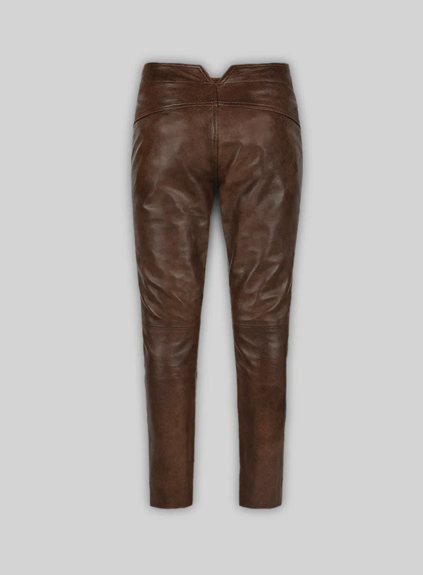 Spanish Brown Jim Morrison Leather Pants