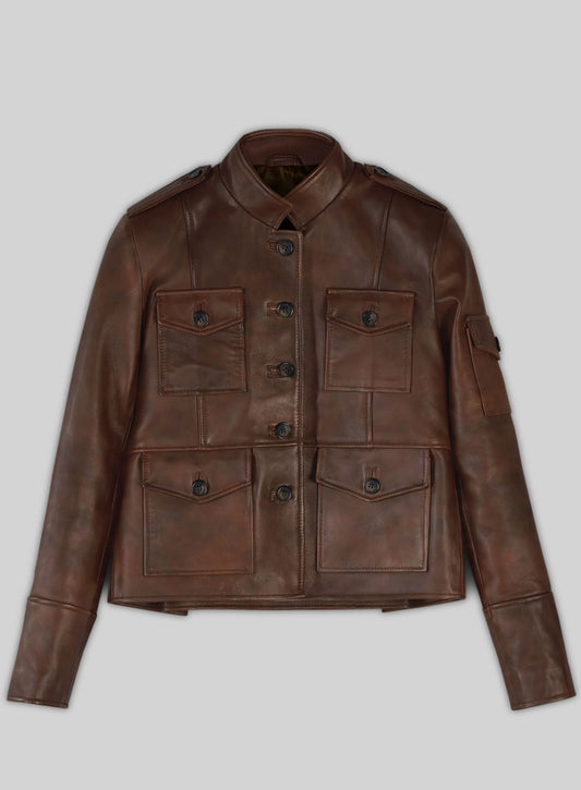 Spanish Brown Katherine Heigl Leather Jacket