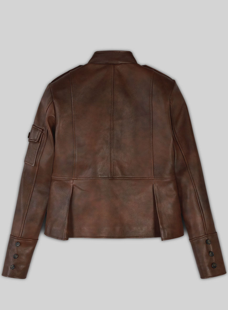 Spanish Brown Katherine Heigl Leather Jacket