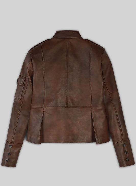 Spanish Brown Katherine Heigl Leather Jacket