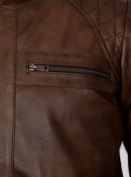 Spanish Brown Leather Jacket # 653