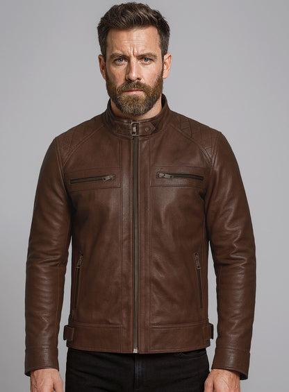 Spanish Brown Leather Jacket # 653