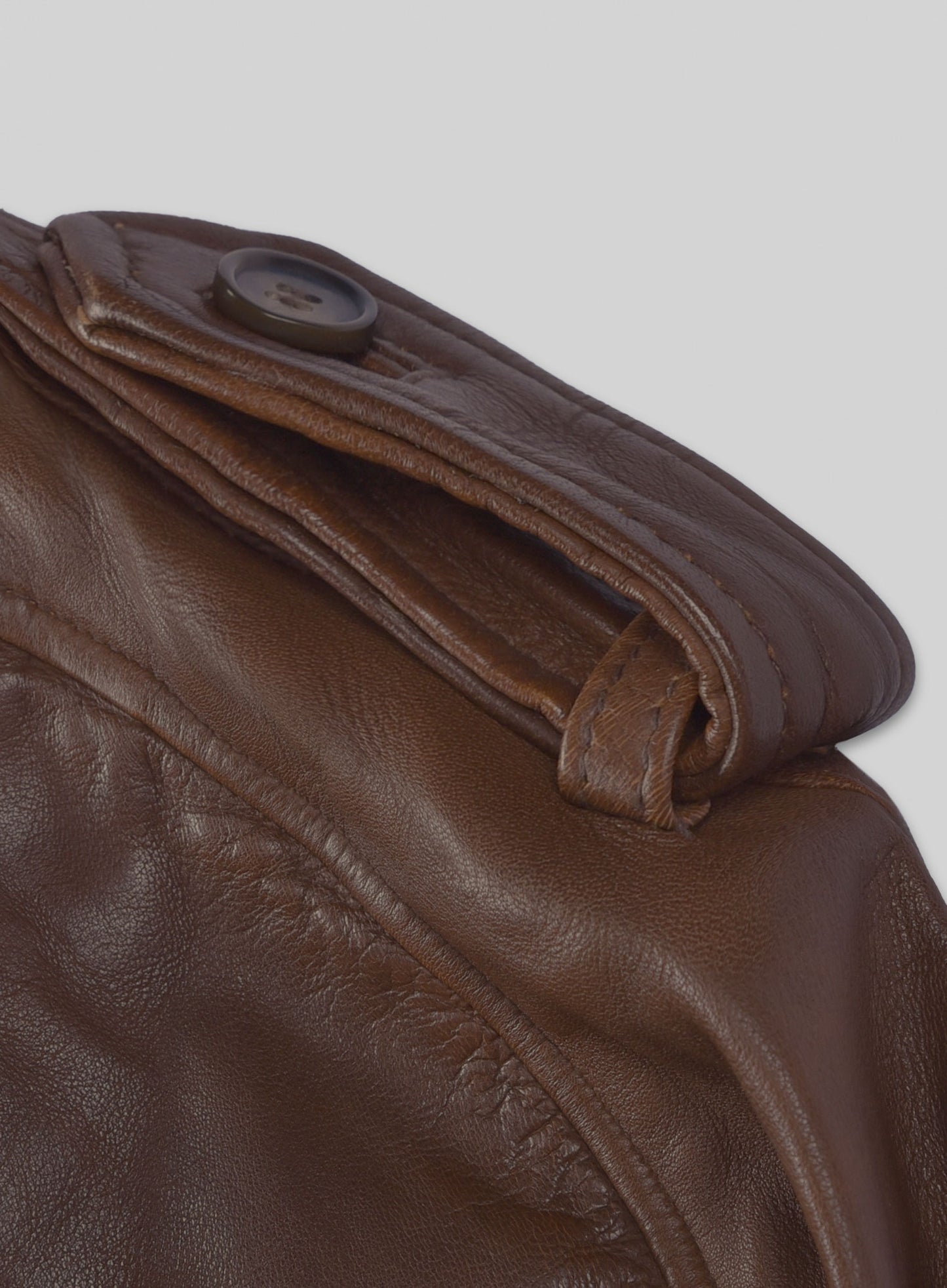 Spanish Brown Leather Long Coat #203