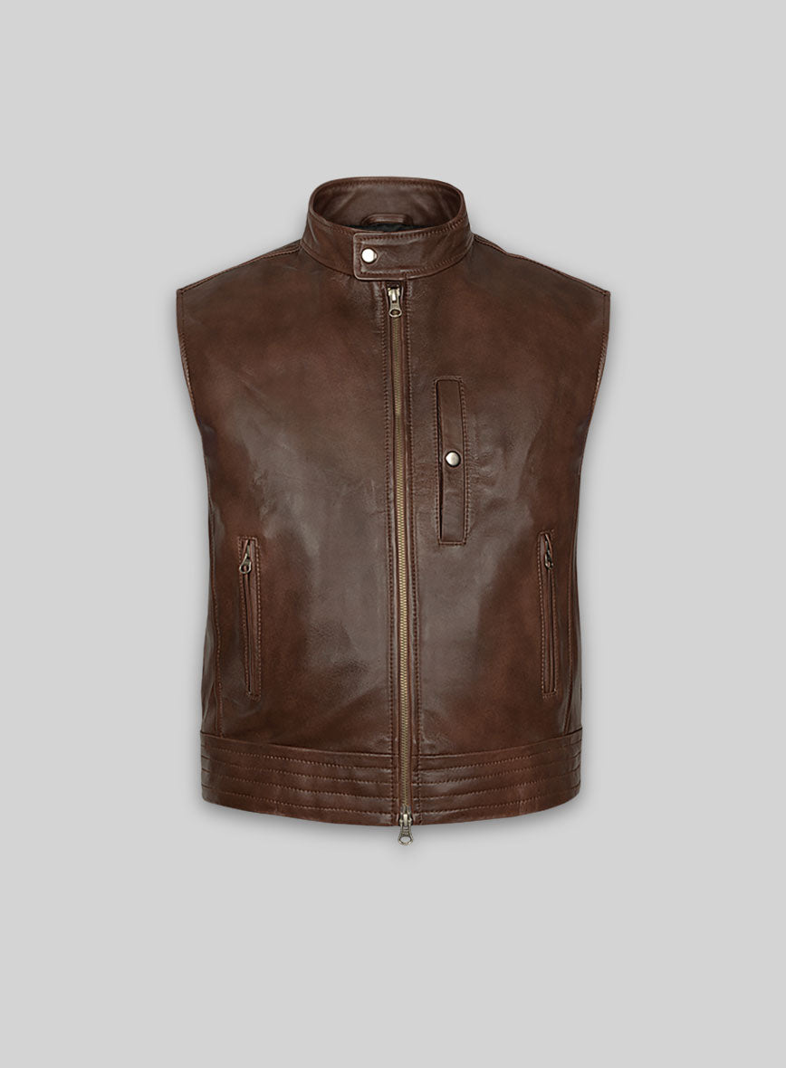 Spanish Brown Leather Vest # 325