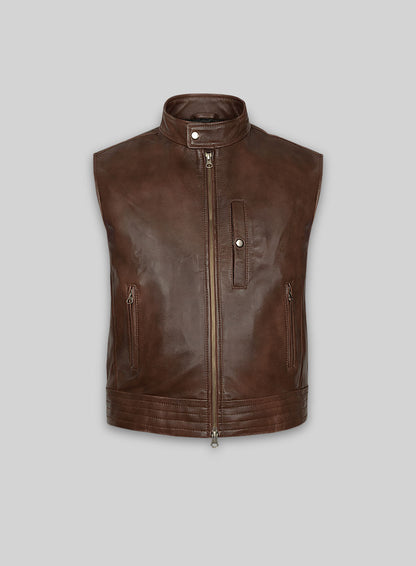 Spanish Brown Leather Vest # 325