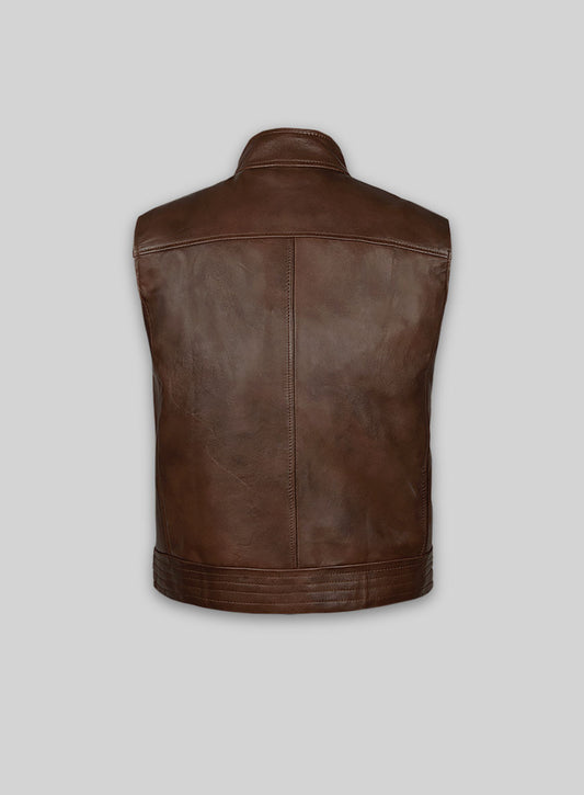 Spanish Brown Leather Vest # 325